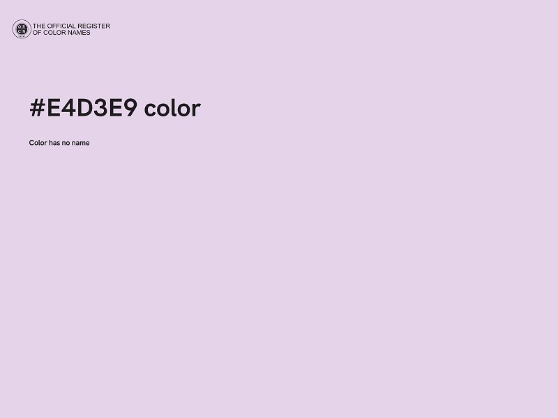 #E4D3E9 color image