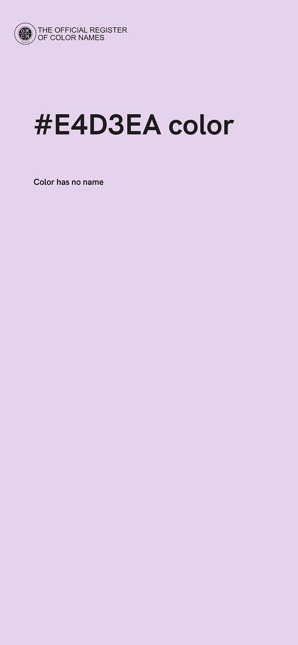 #E4D3EA color image