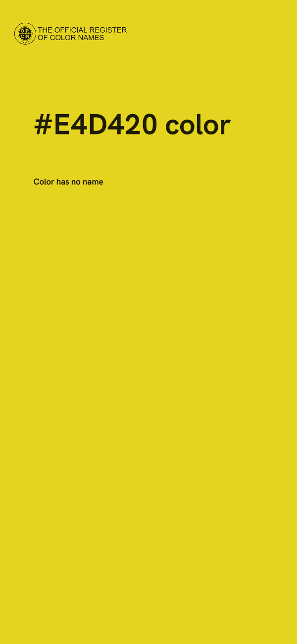 #E4D420 color image