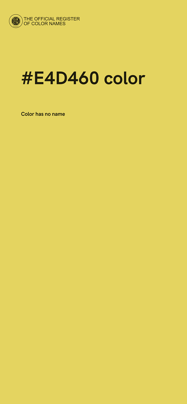 #E4D460 color image