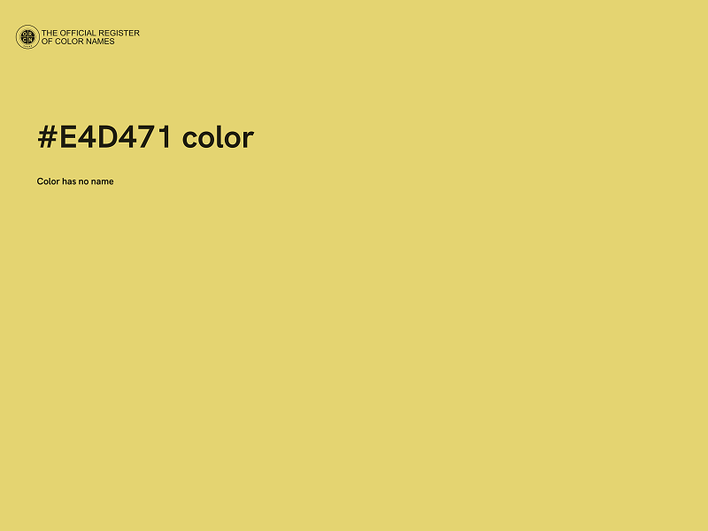 #E4D471 color image