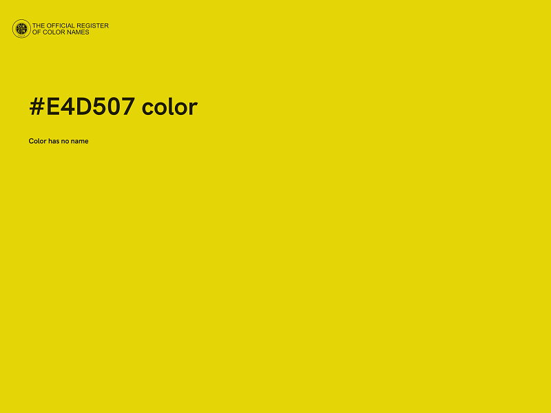 #E4D507 color image