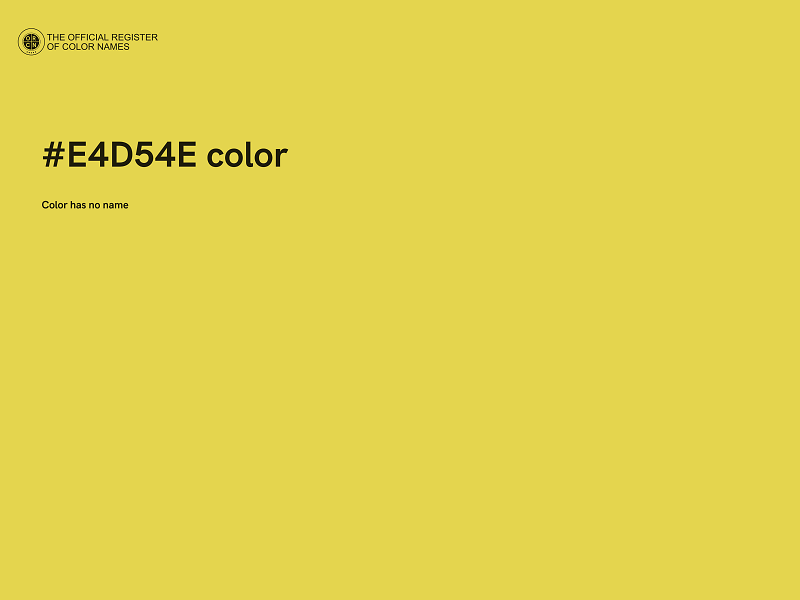 #E4D54E color image