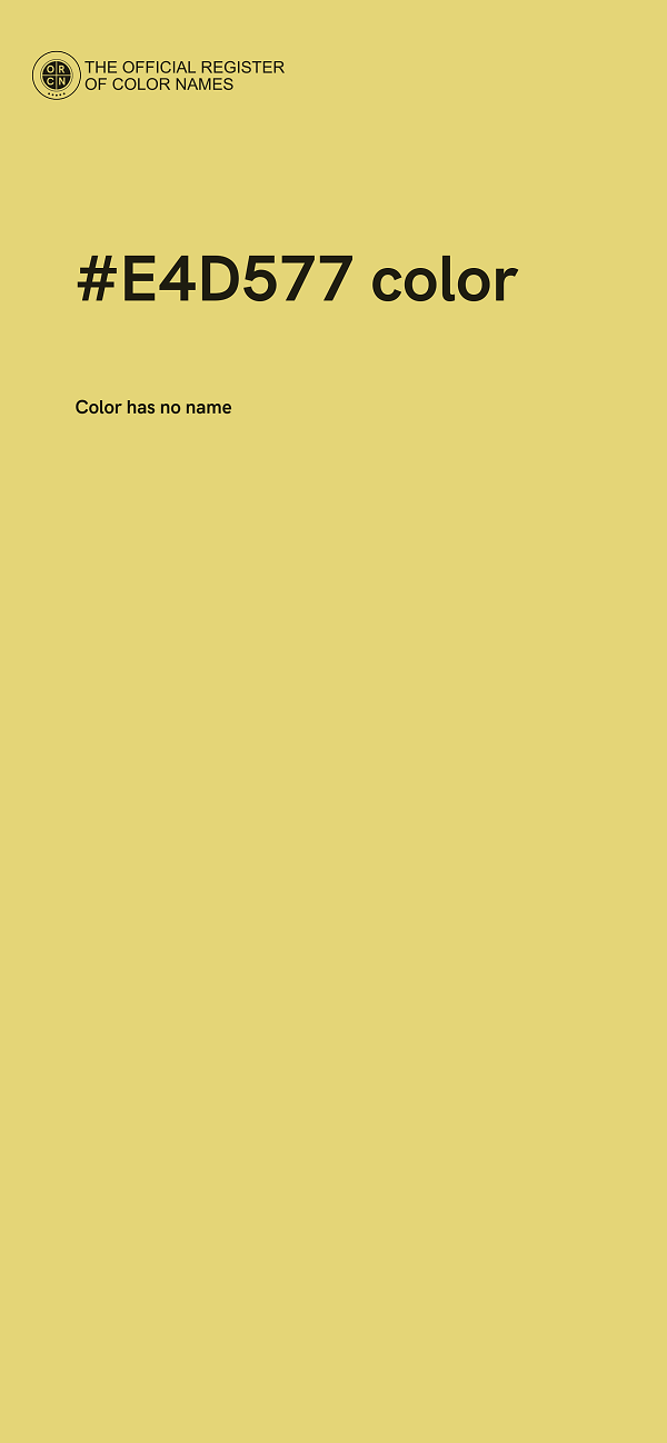 #E4D577 color image