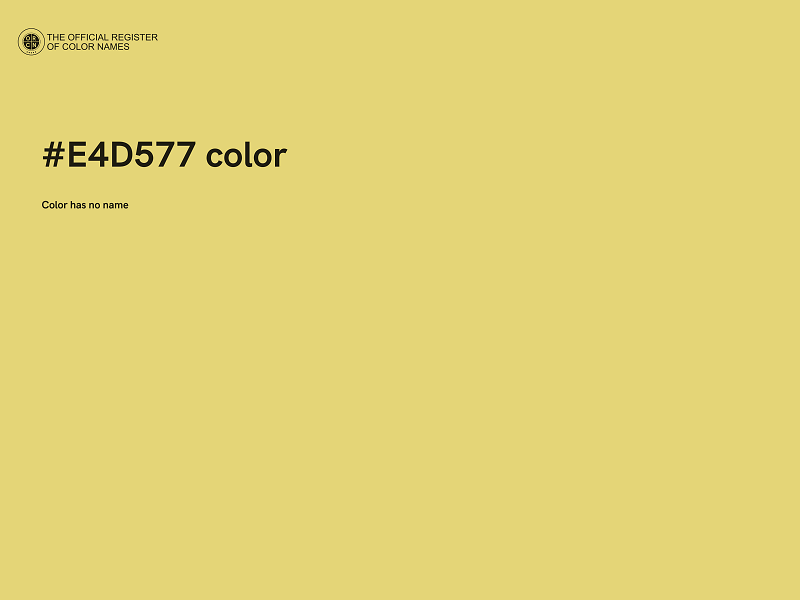 #E4D577 color image