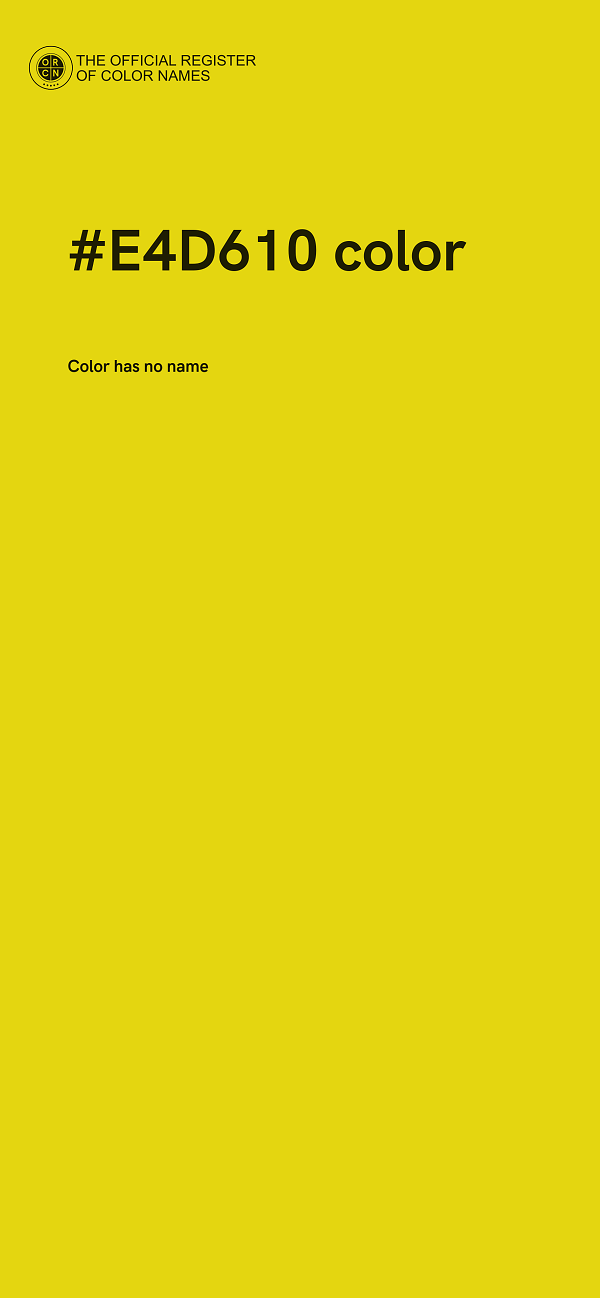 #E4D610 color image