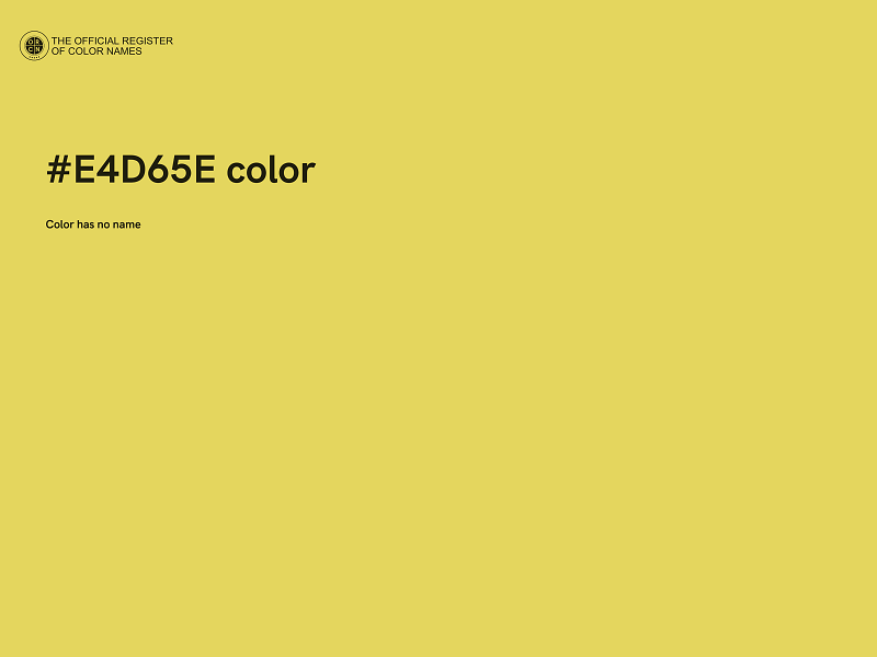 #E4D65E color image