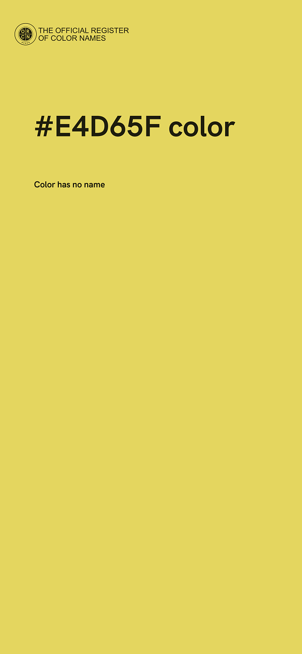 #E4D65F color image