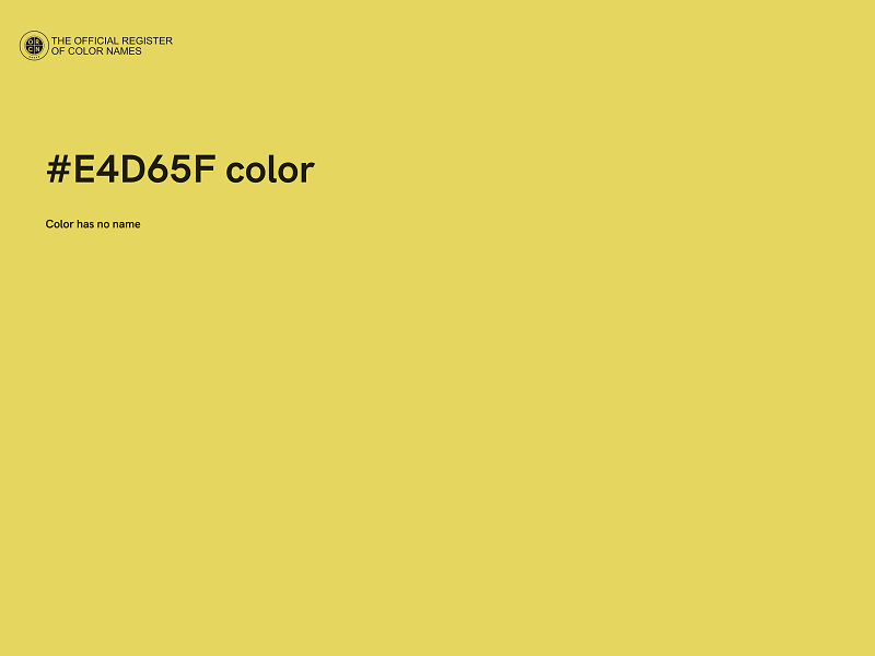 #E4D65F color image