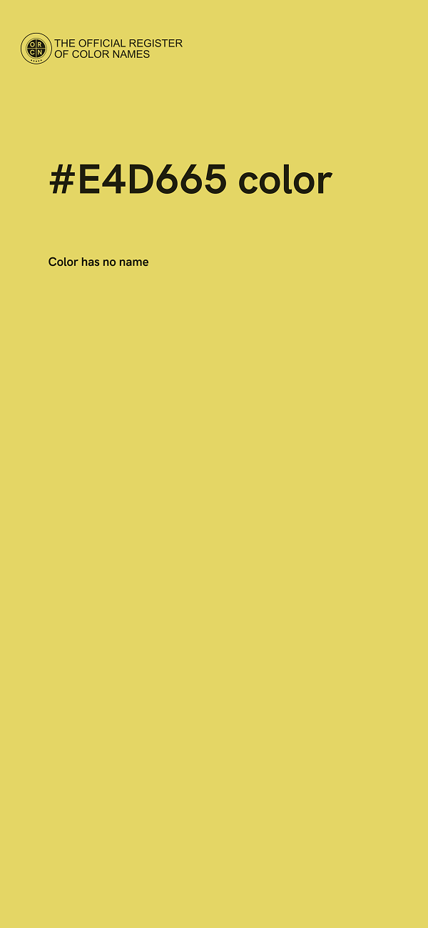 #E4D665 color image