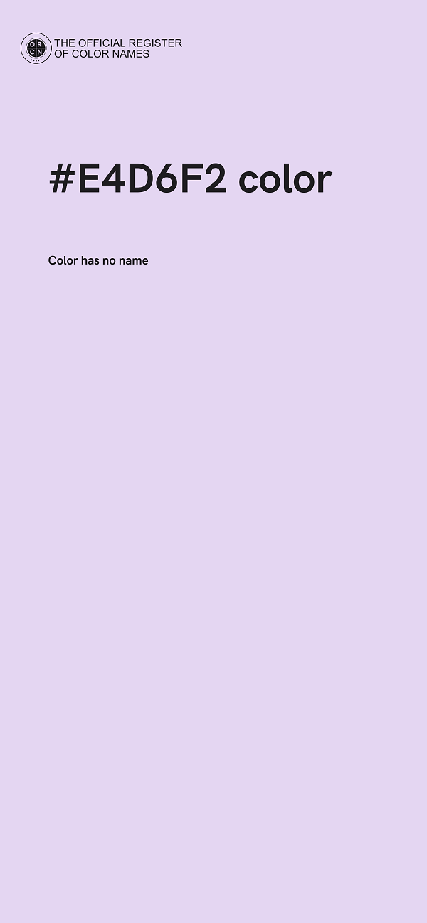 #E4D6F2 color image