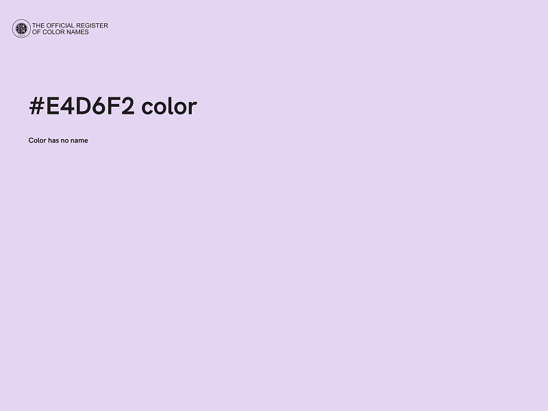#E4D6F2 color image