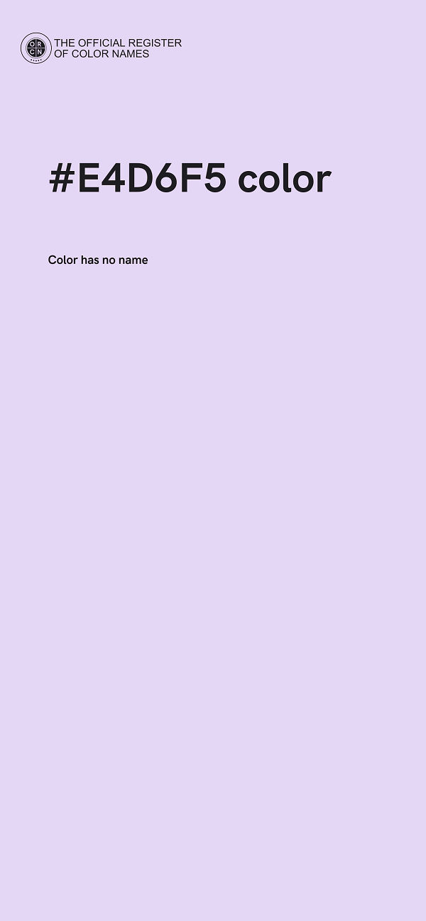 #E4D6F5 color image