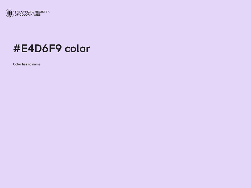 #E4D6F9 color image