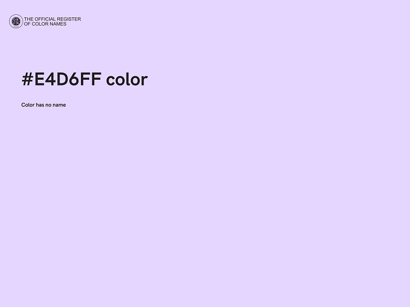 #E4D6FF color image