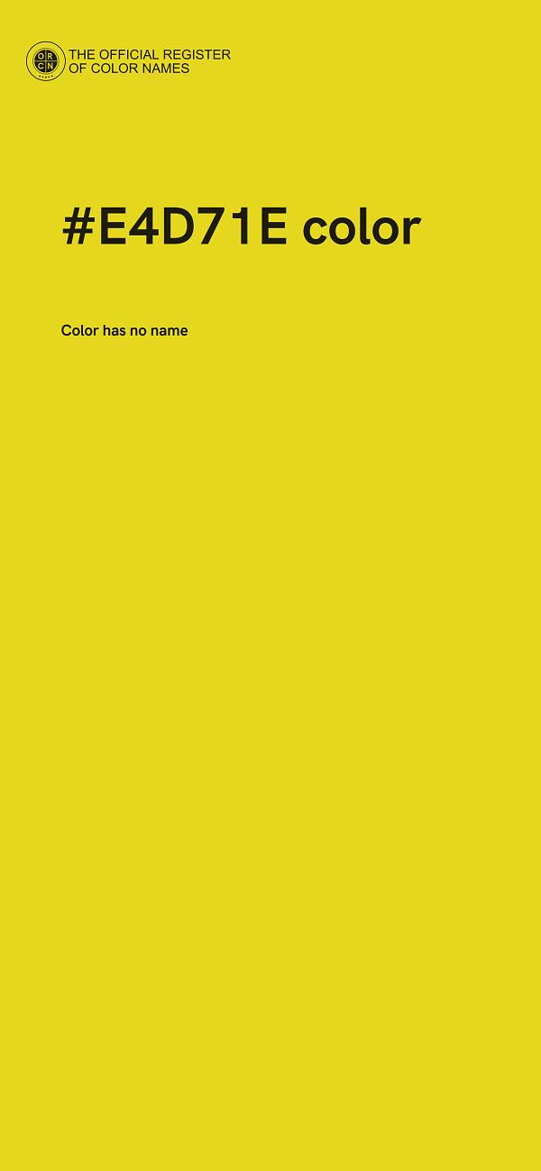 #E4D71E color image