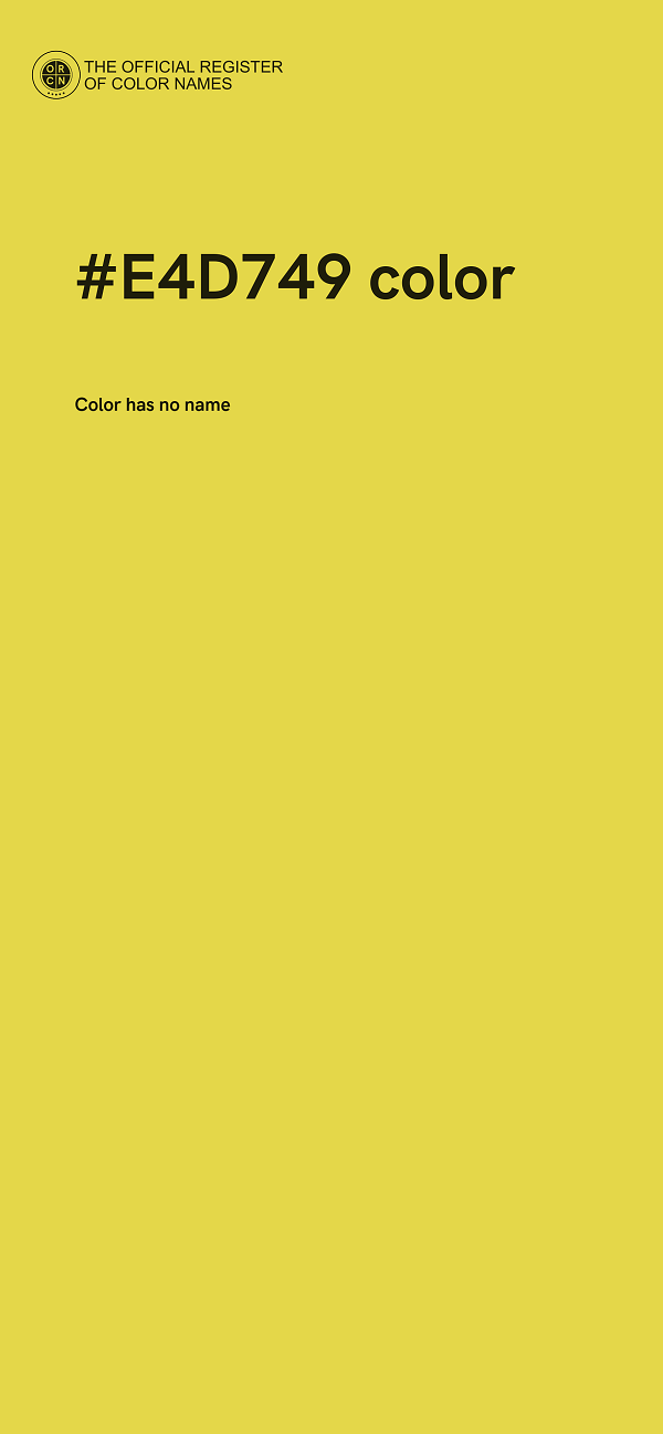 #E4D749 color image