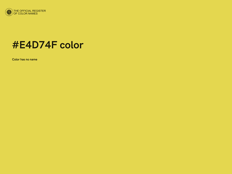 #E4D74F color image