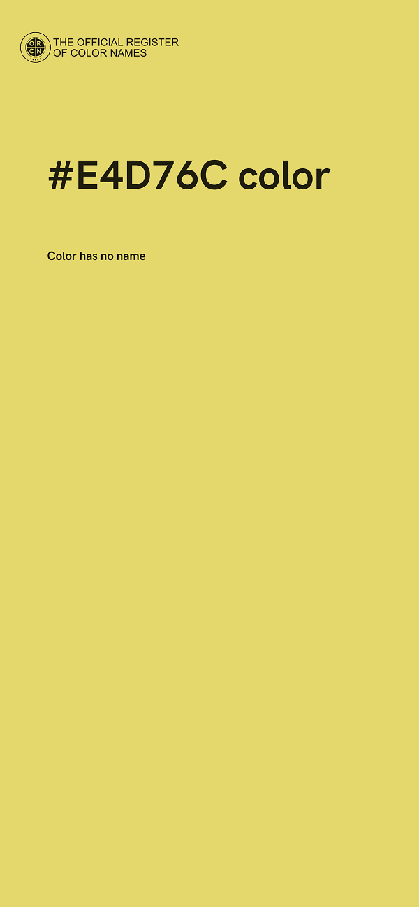 #E4D76C color image