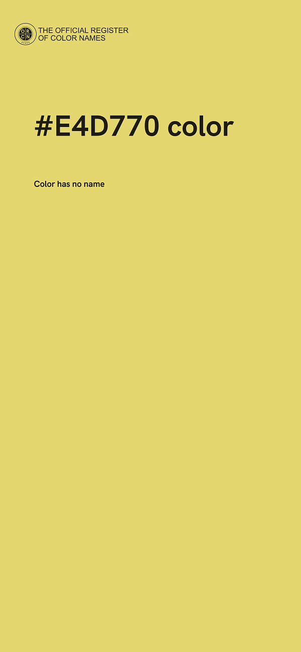 #E4D770 color image