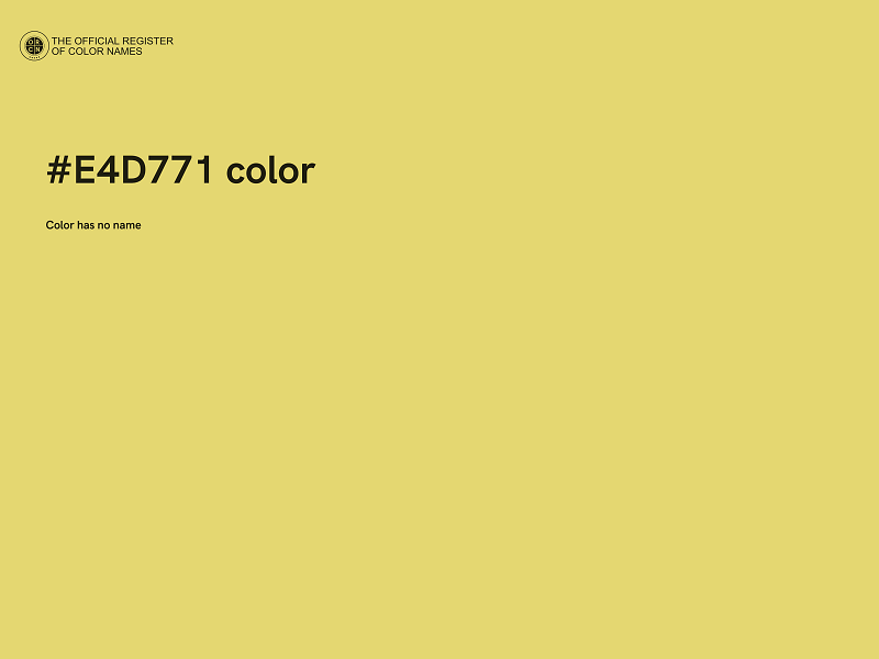#E4D771 color image