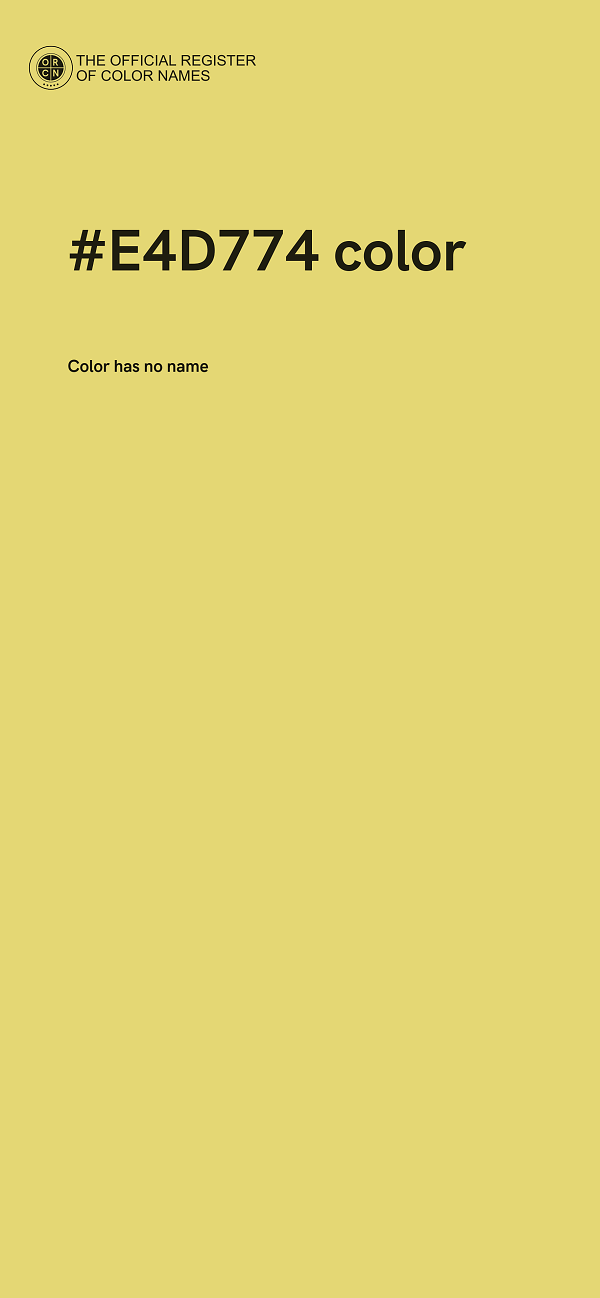 #E4D774 color image
