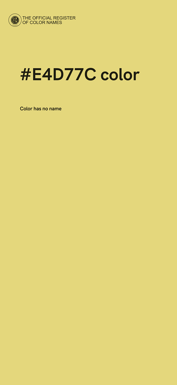#E4D77C color image