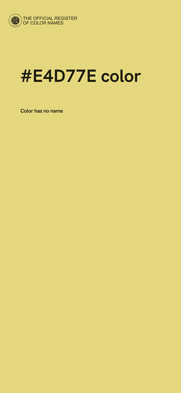 #E4D77E color image
