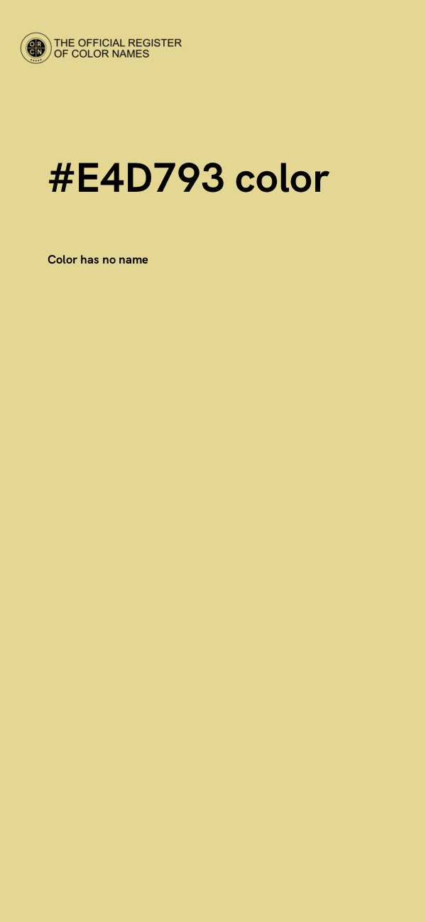 #E4D793 color image