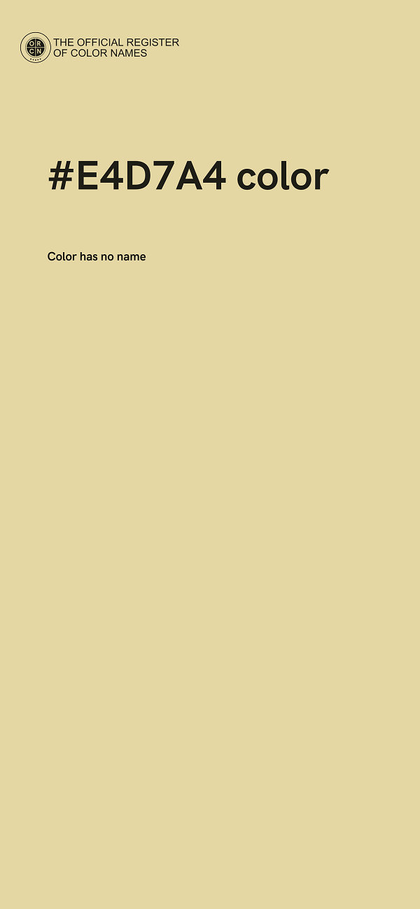 #E4D7A4 color image