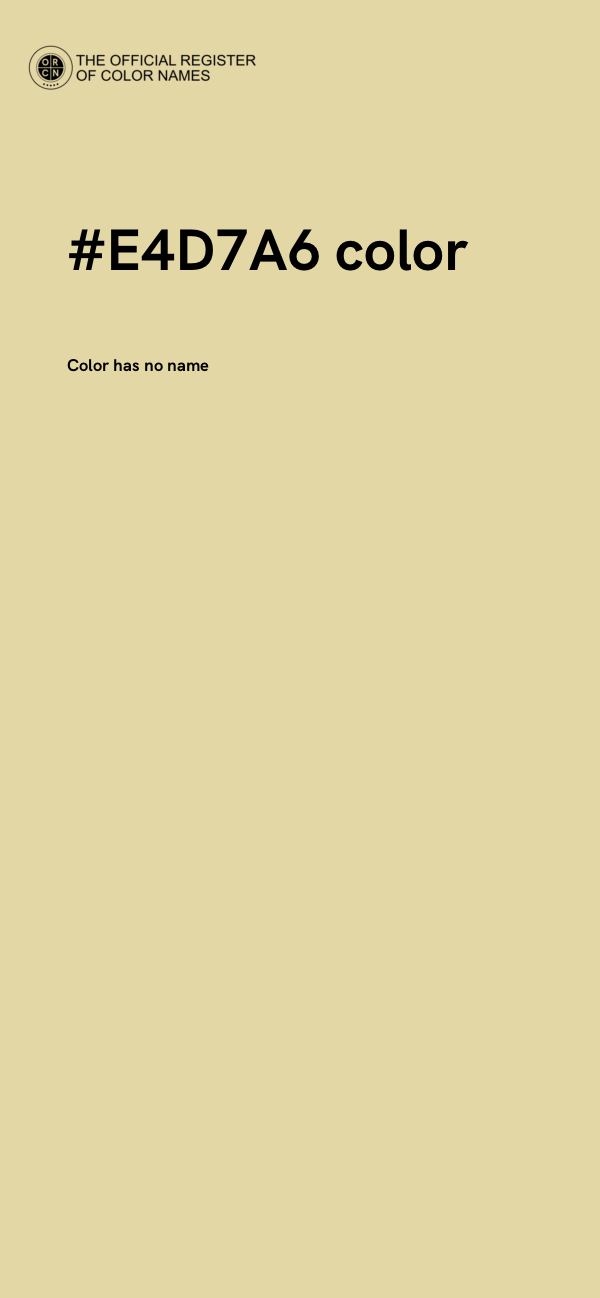 #E4D7A6 color image