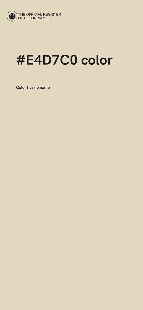 #E4D7C0 color image