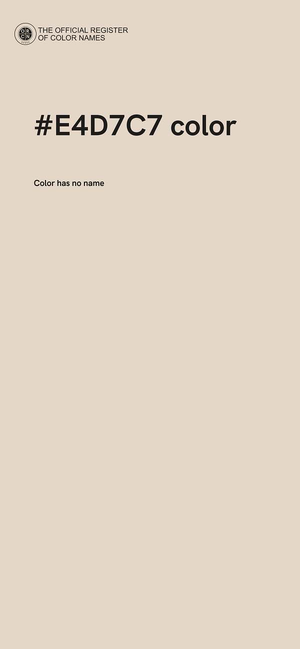 #E4D7C7 color image