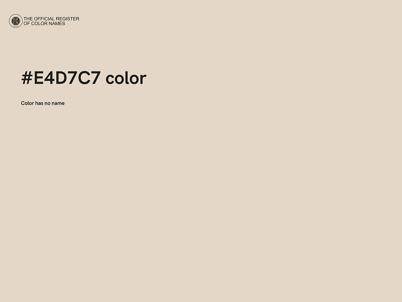 #E4D7C7 color image