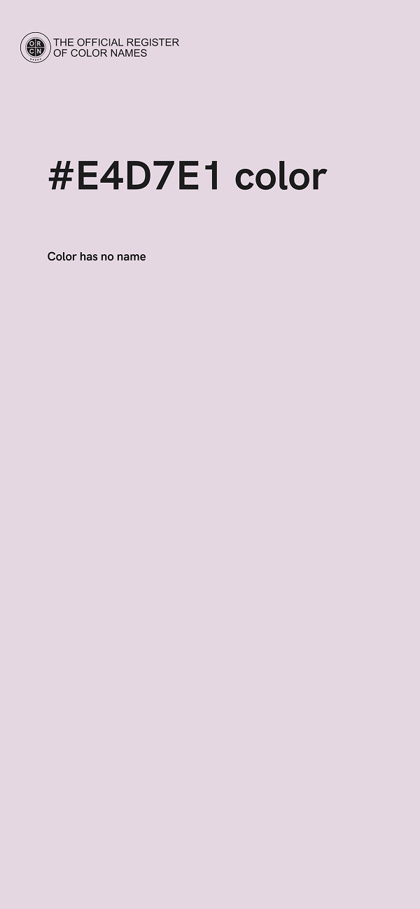 #E4D7E1 color image