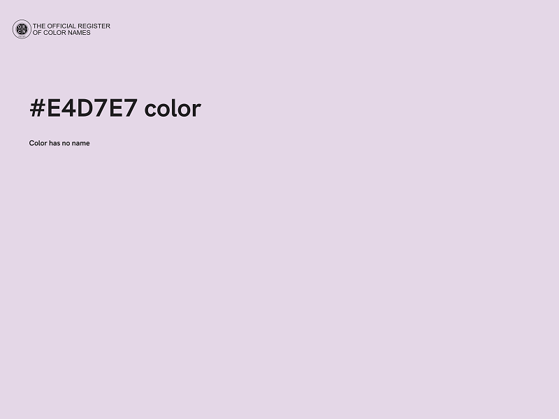 #E4D7E7 color image