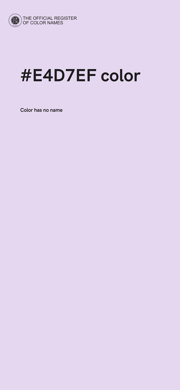 #E4D7EF color image