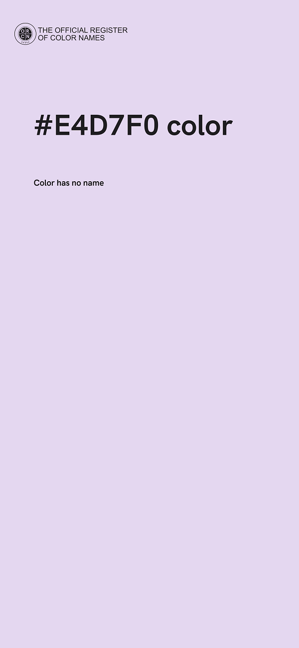 #E4D7F0 color image