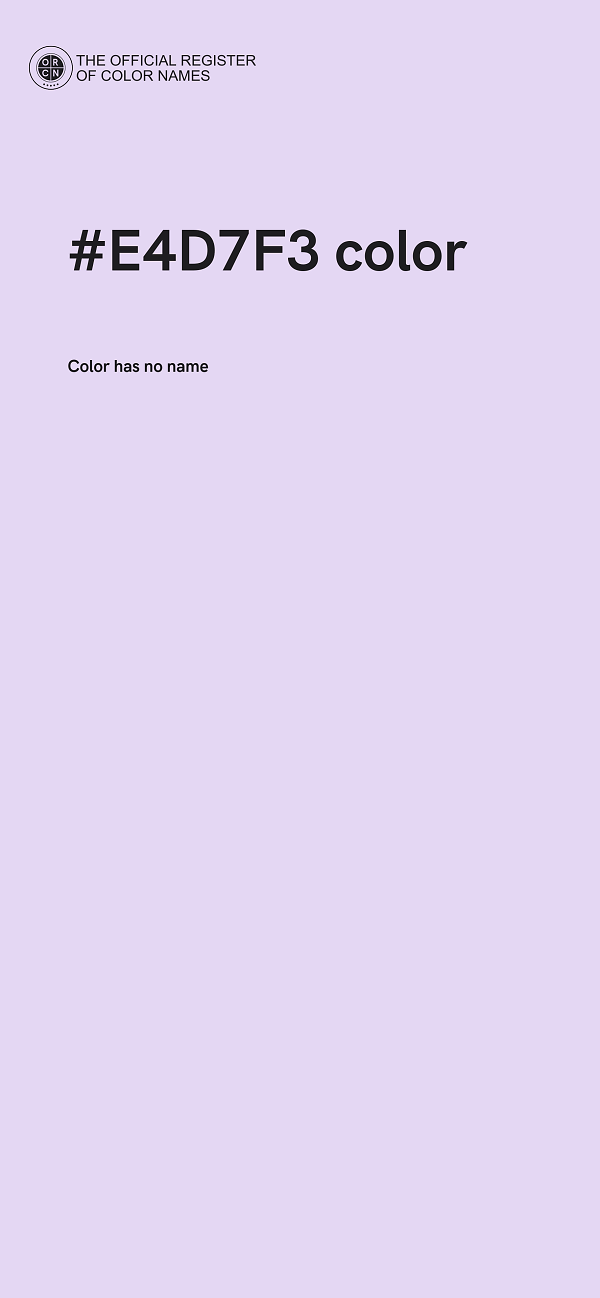 #E4D7F3 color image