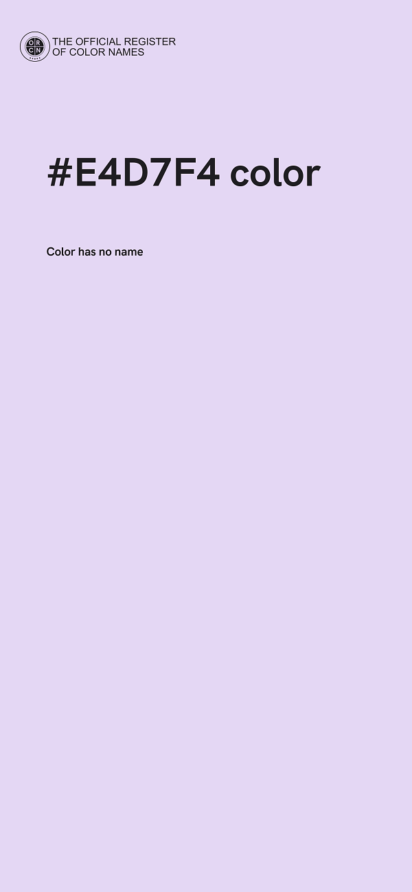 #E4D7F4 color image