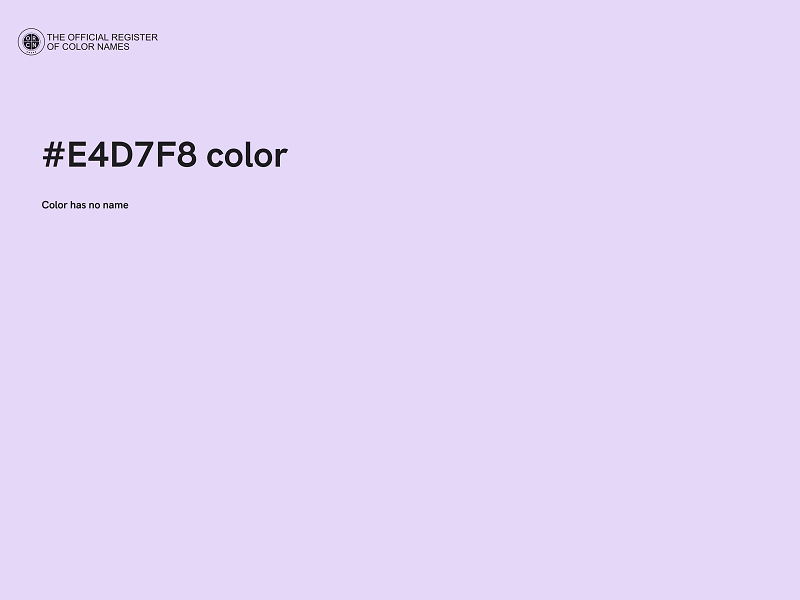 #E4D7F8 color image