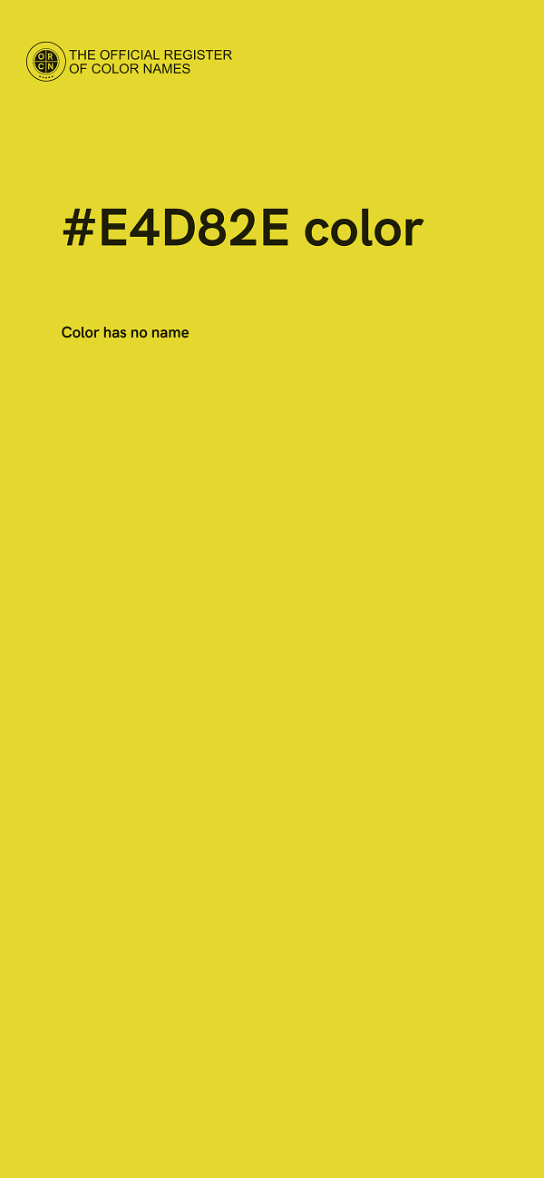 #E4D82E color image