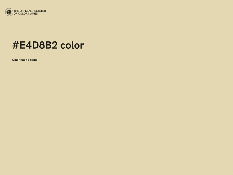 #E4D8B2 color image