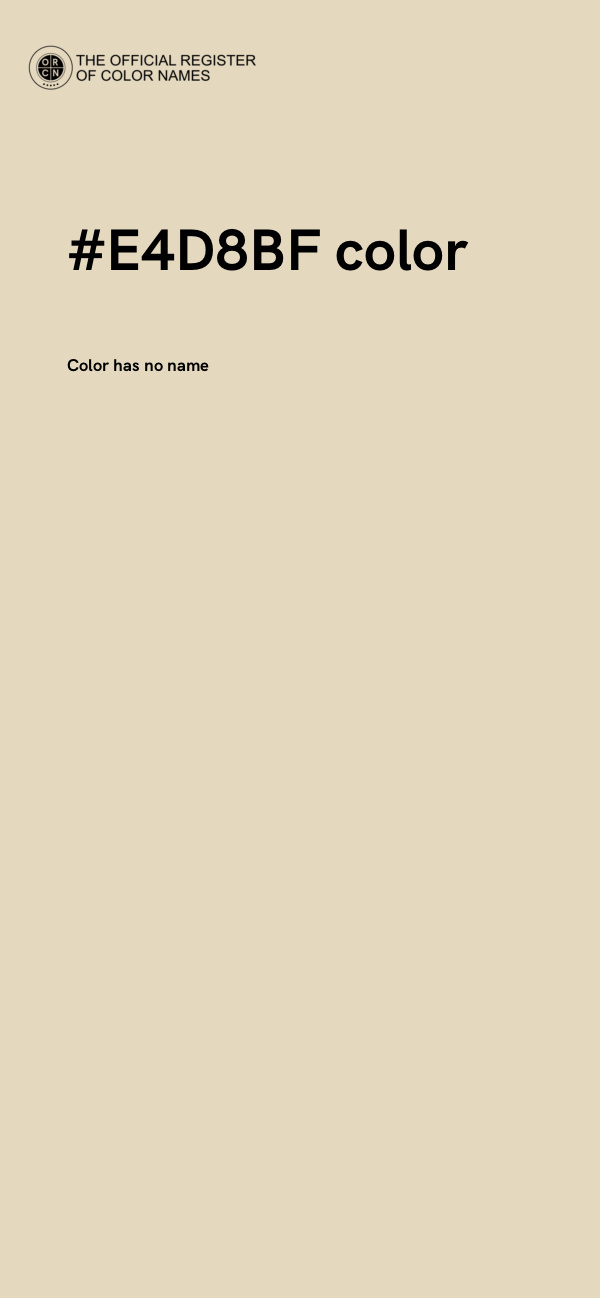 #E4D8BF color image