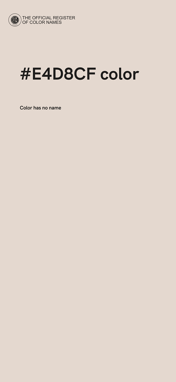 #E4D8CF color image