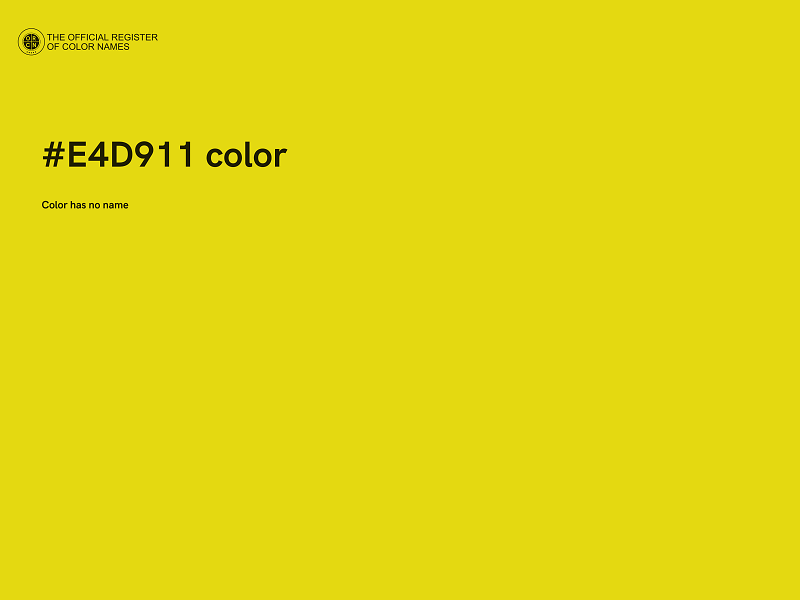 #E4D911 color image