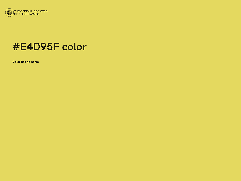 #E4D95F color image