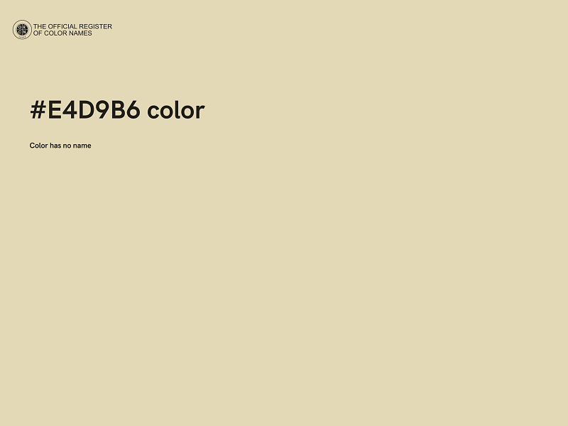 #E4D9B6 color image