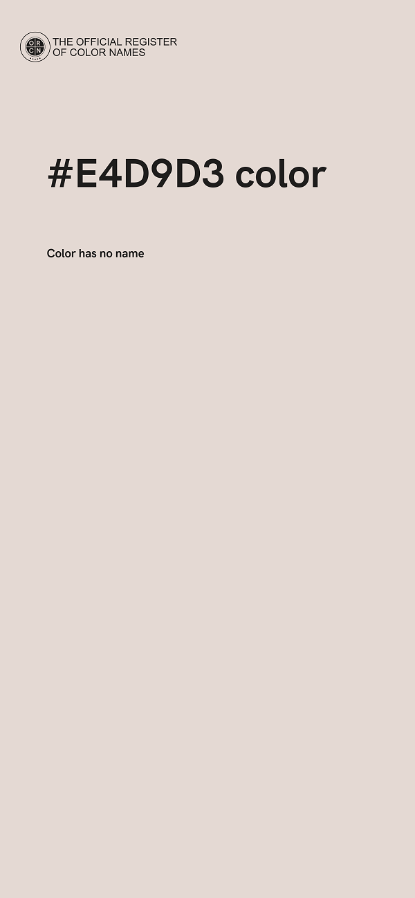 #E4D9D3 color image