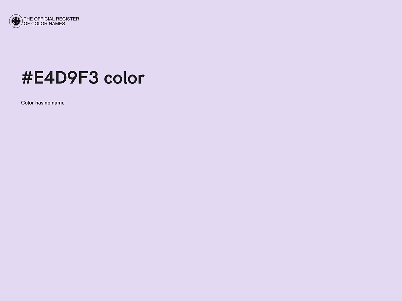 #E4D9F3 color image